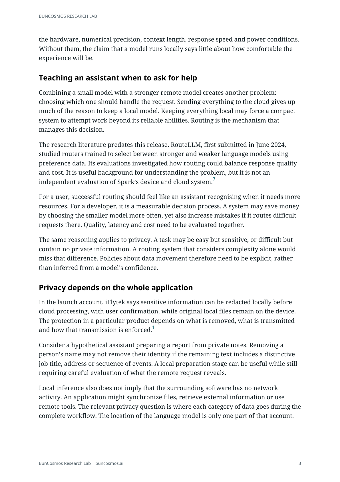 Page 3 of Spark X2.6 and the Future of AI on Devices; full text follows.