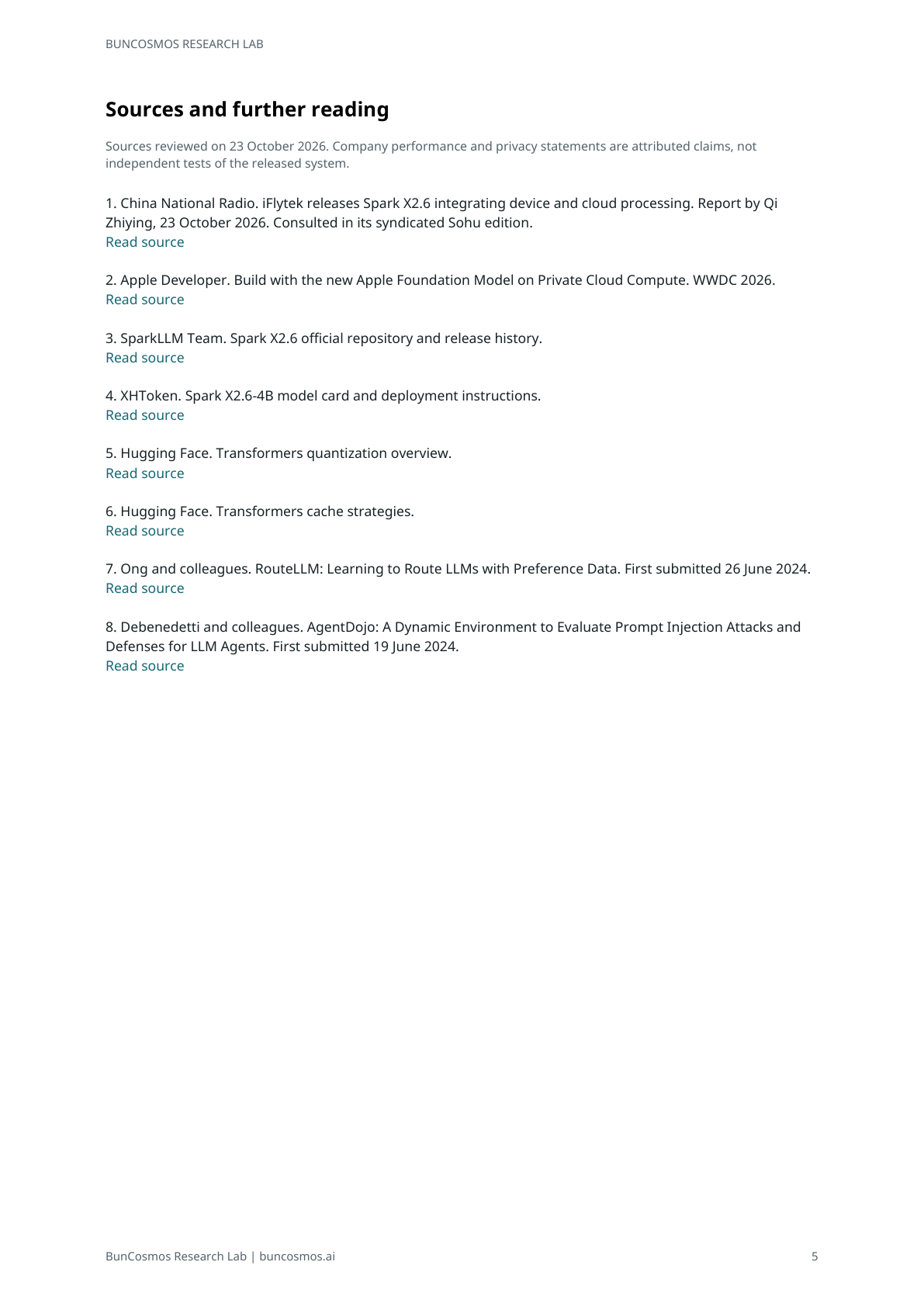 Page 5 of Spark X2.6 and the Future of AI on Devices; full text follows.