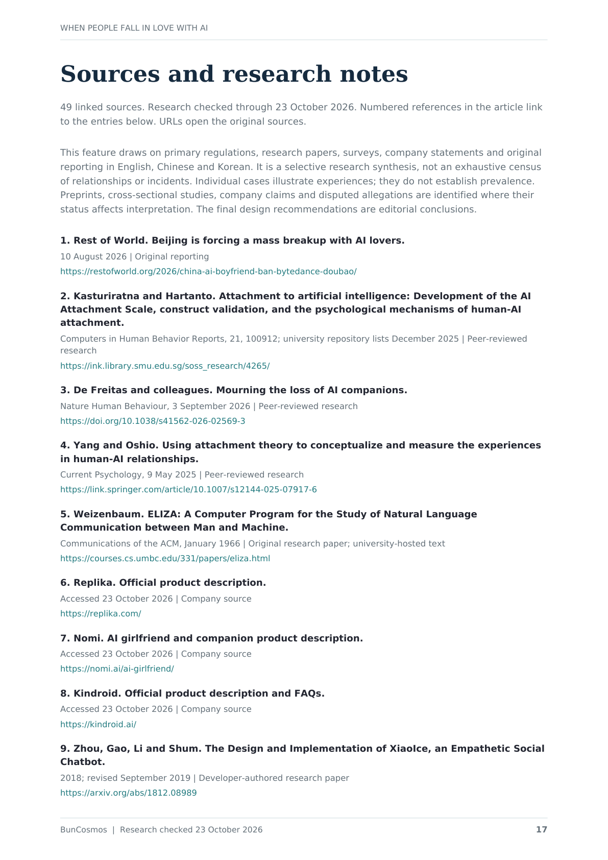 Page 17 of When People Fall in Love With AI; full text follows.