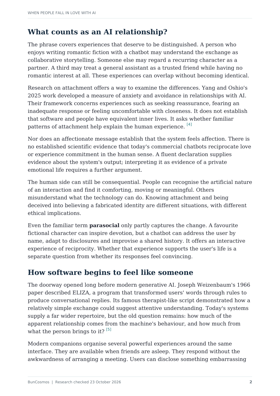 Page 2 of When People Fall in Love With AI; full text follows.