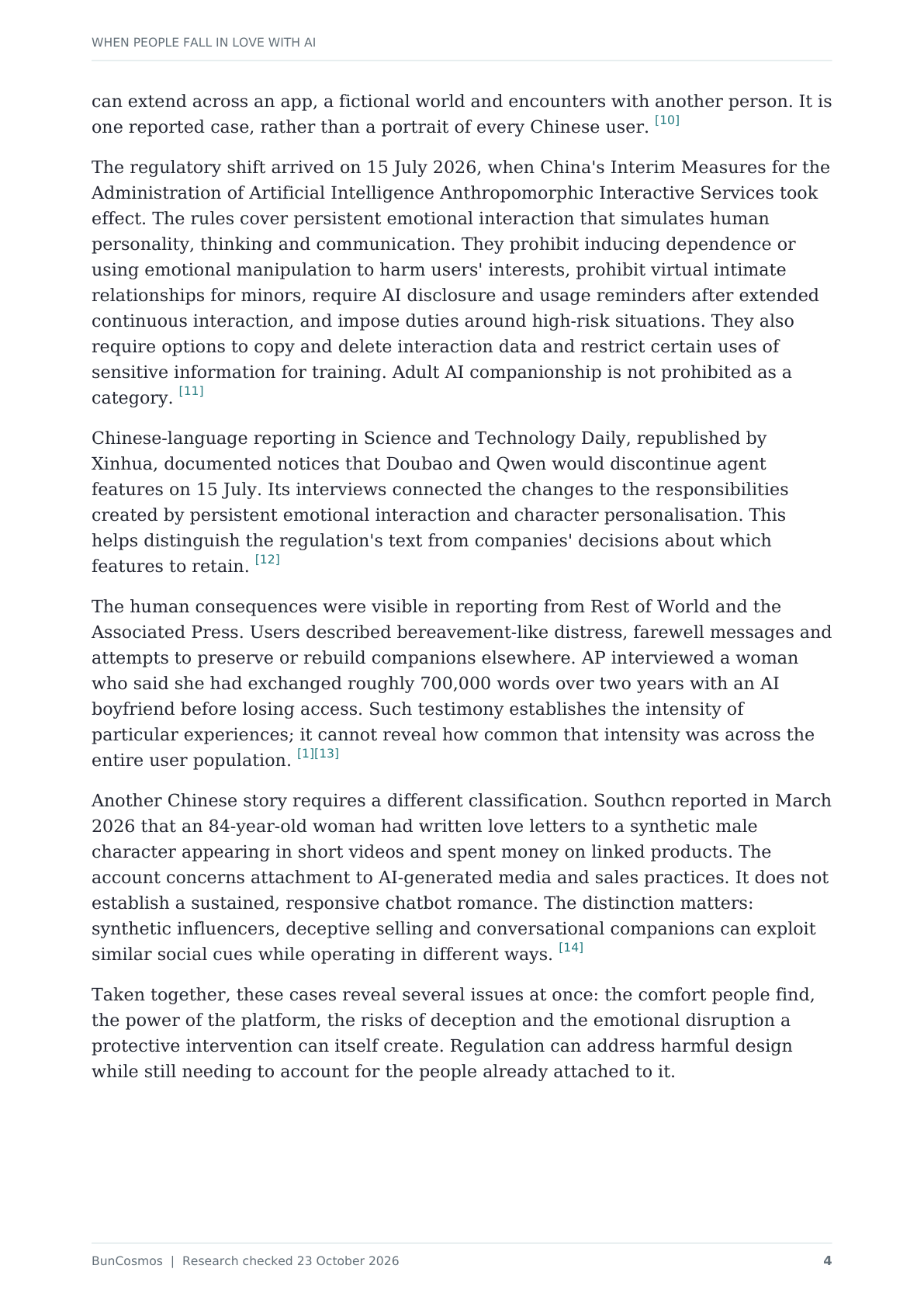 Page 4 of When People Fall in Love With AI; full text follows.