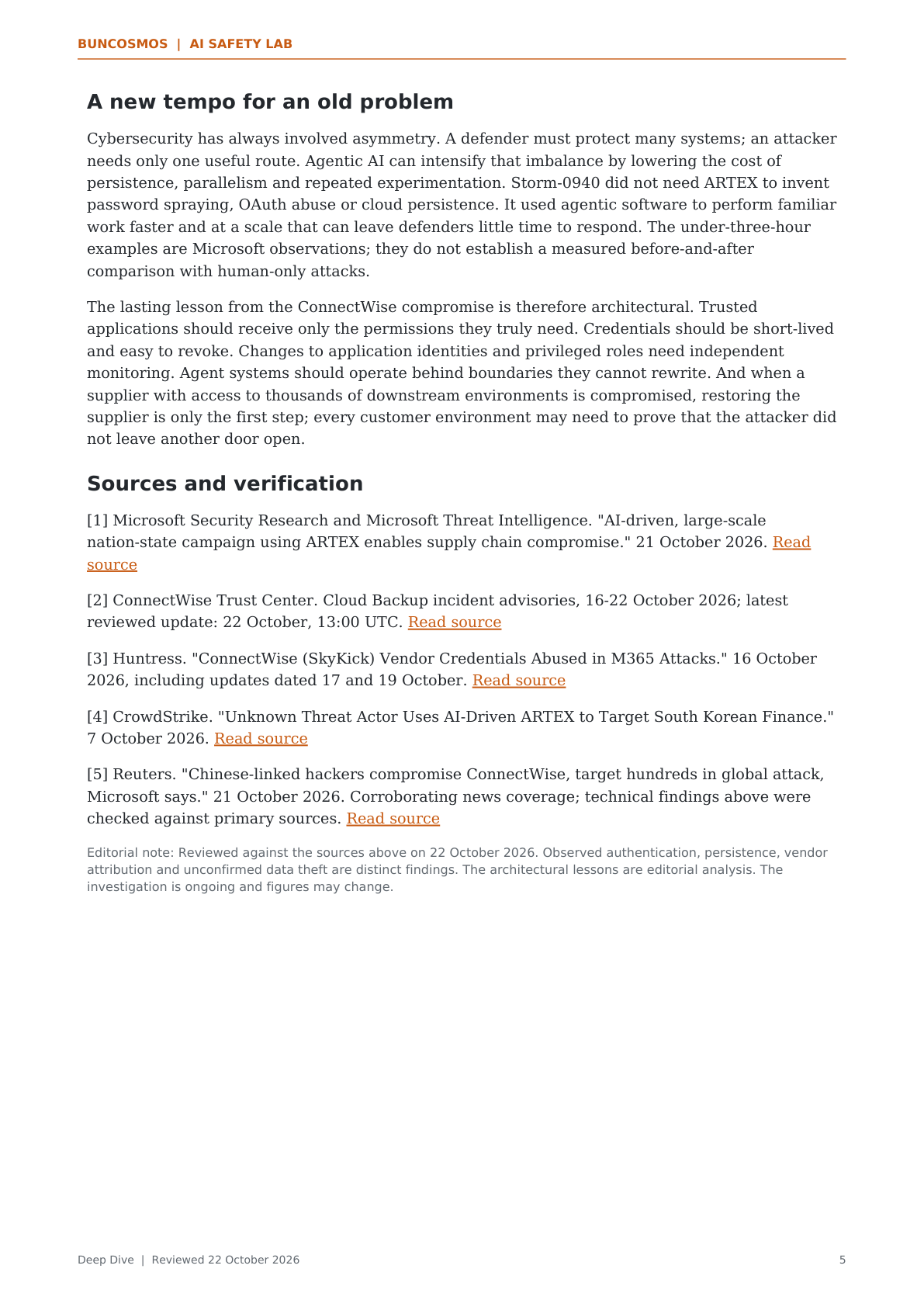 Page 5 of When Cyberattacks Move at Machine Speed; full text follows.