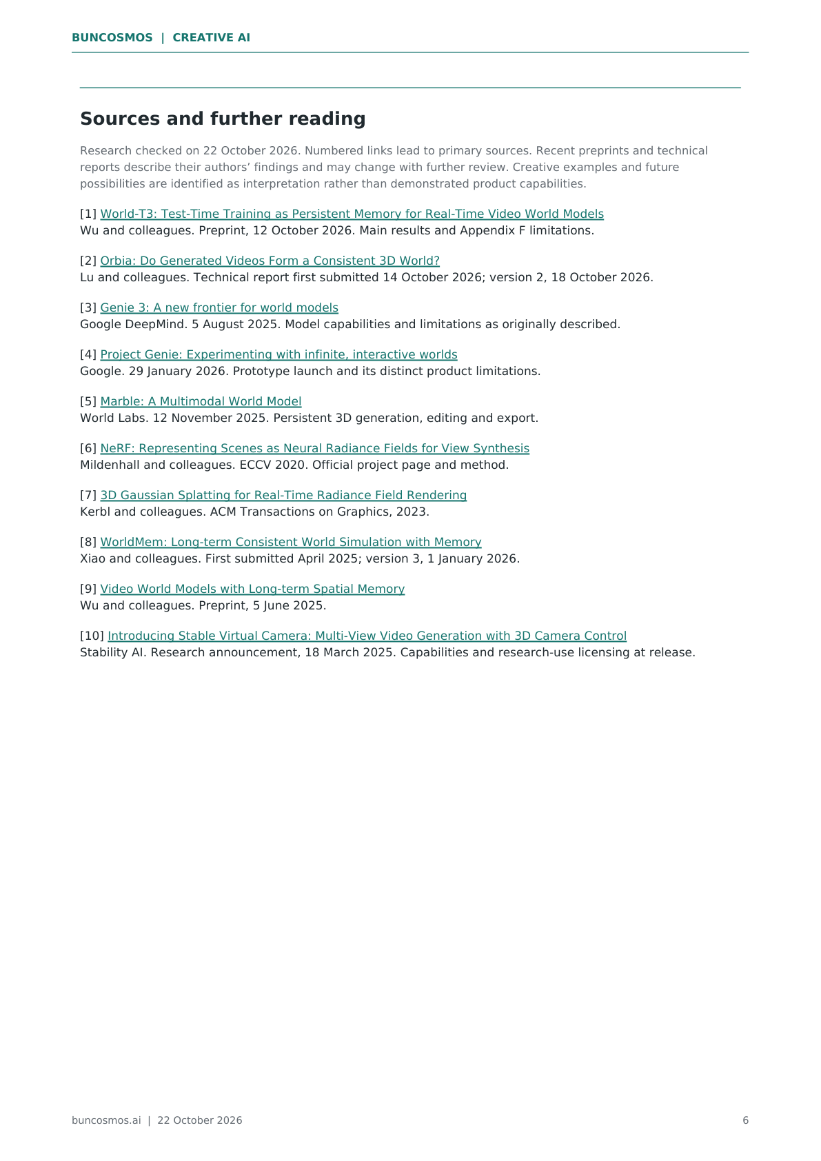 Page 6 of When AI Worlds Learn to Remember; full text follows.