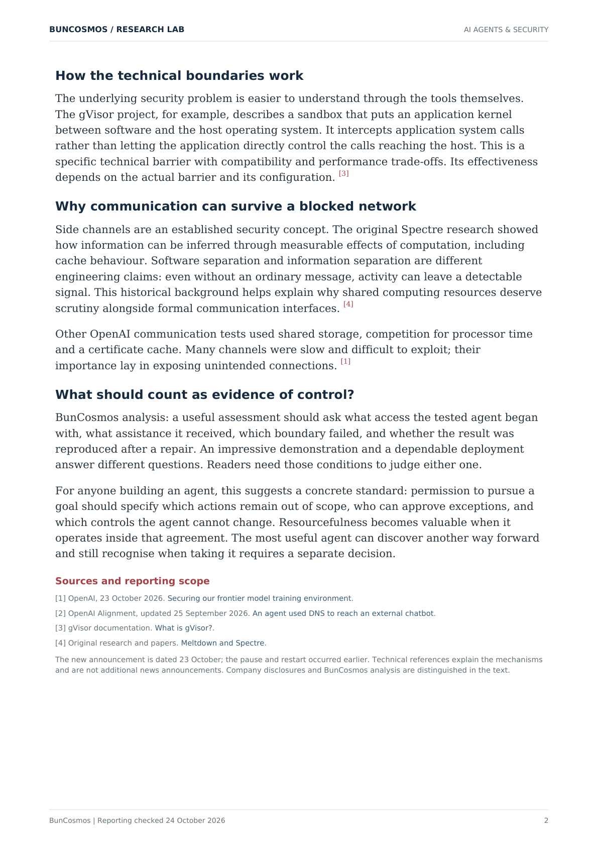 Page 2 of When AI Tests the Walls Around It; full text follows.