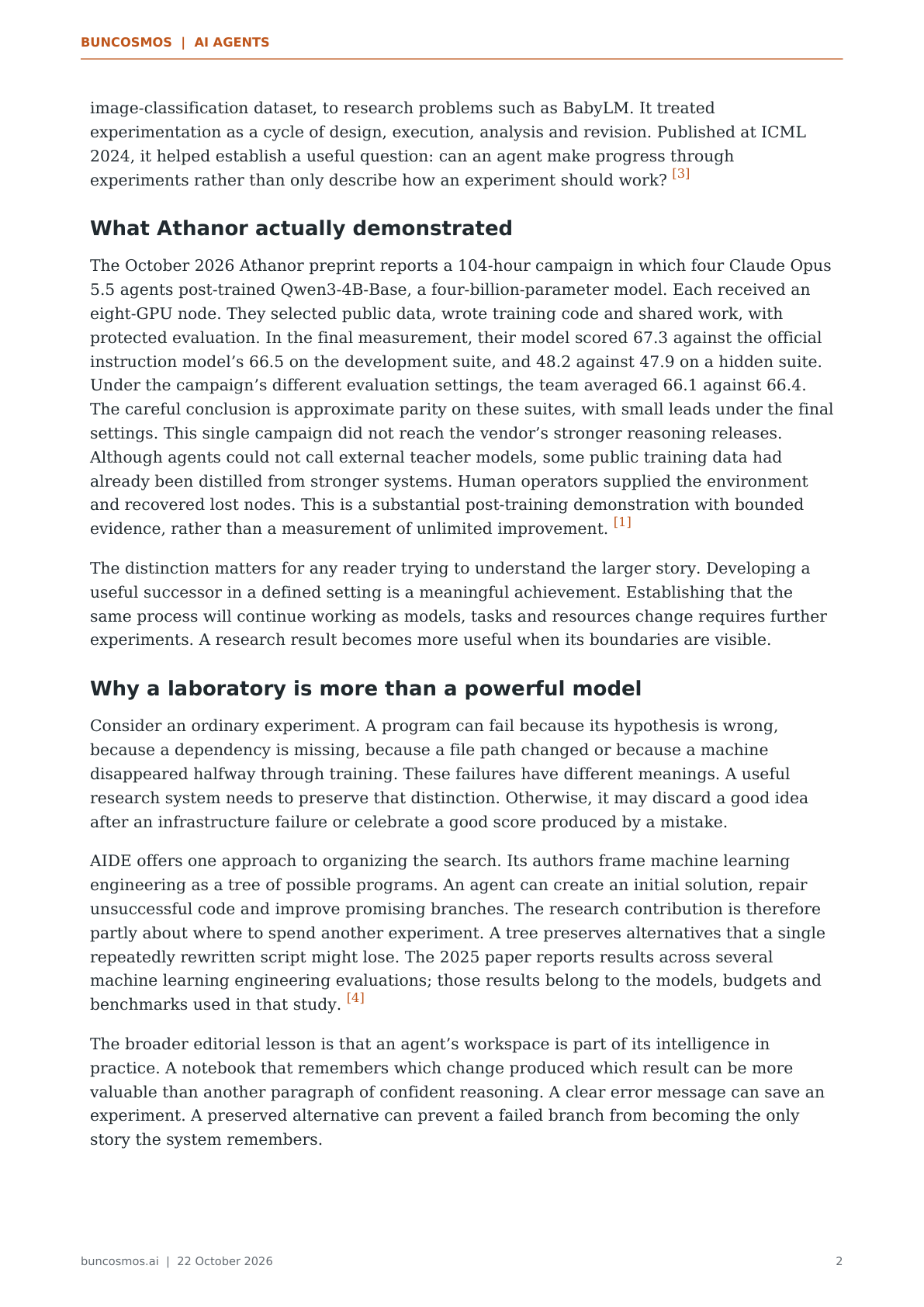 Page 2 of AI Agents Are Learning to Train Other AI; full text follows.
